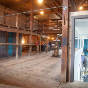 interior photo of the wiggly bridge distillery empty