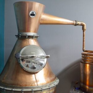 interior shot of the distillery room, image of a machine used